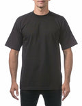 Men's Heavyweight Plain Blank Basic Black T-shirt 5.6 oz