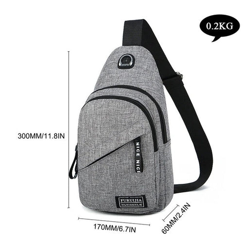 Men Women Sling Bag Chest Fanny Packs Cross Body Travel Sports